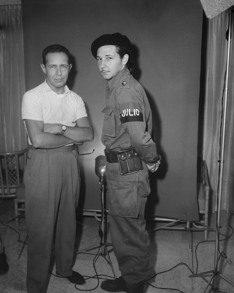 Raul Castro and photographer Lester Cole in Havana, Jan. 1959.