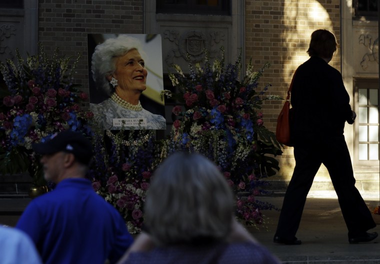 Image: Barbara Bush repose