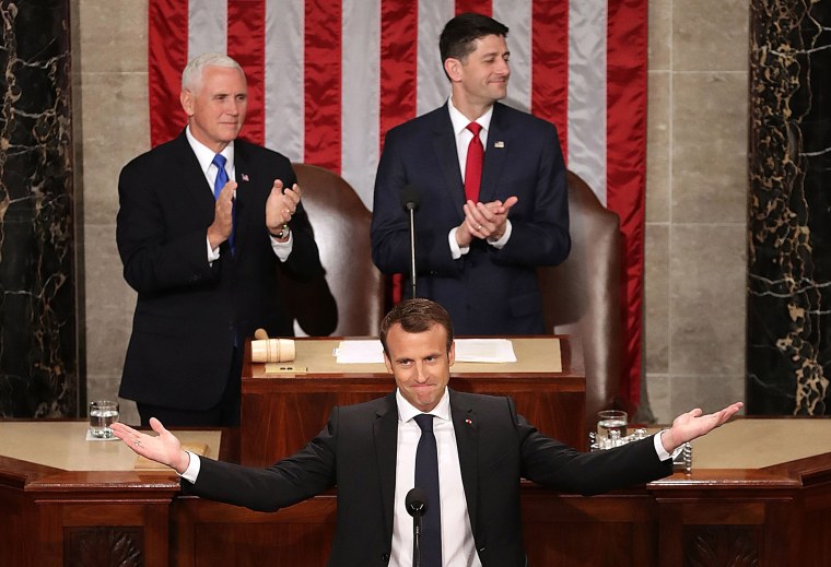 Image: French President Emmanuel Macron Delivers An Address To Joint Meeting Of Congress
