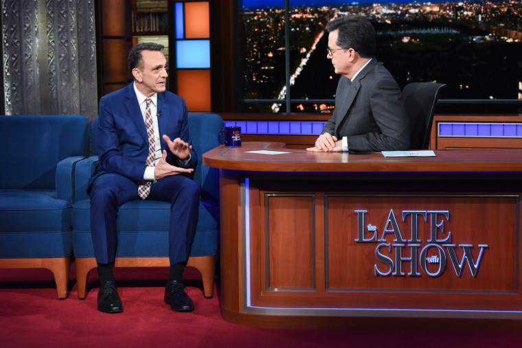 Image: The Late Show with Stephen Colbert and guest Hank Azaria on April 24, 2018.