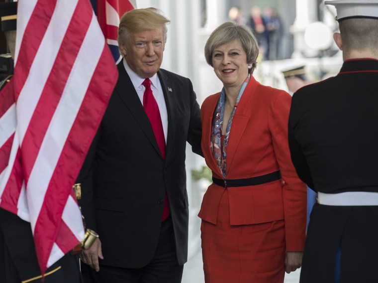 Image: Donald Trump and Theresa May
