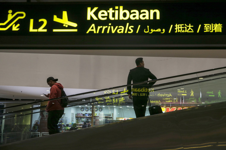 Image: People move inside the Kuala Lumpur International Airport, Malaysia, Feb. 15, 2017.