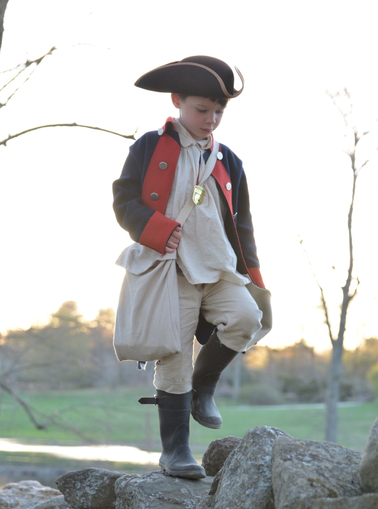 Oliver Theibault-Dean loves the American Revolution. His mom, Jenna Dean, sews period costumes for her son.