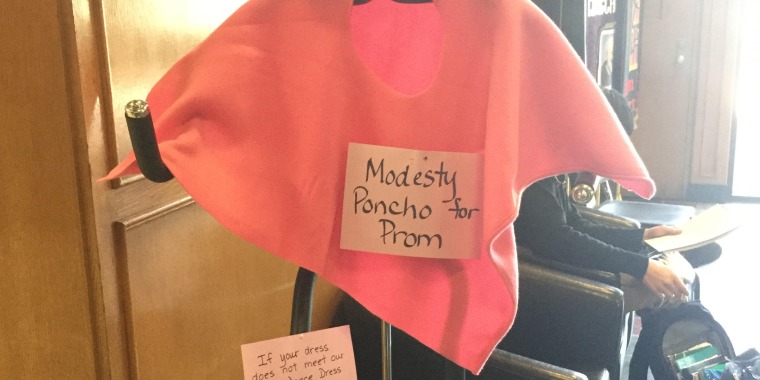 Students will not actually be required to wear these "modesty ponchos," the school says.