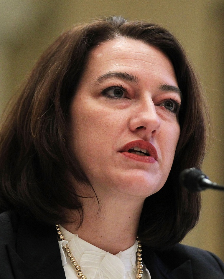 Image: Federal Election Commission's Caroline Hunter testifies during a hearing