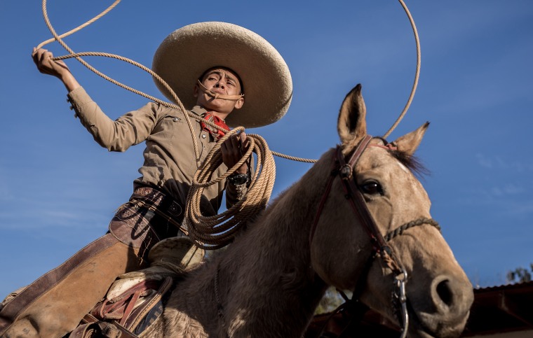 Image: Edmundo Rios III at the San Antonio Charro Ranch in San Antonio, Texas on Nov. 19, 2017.