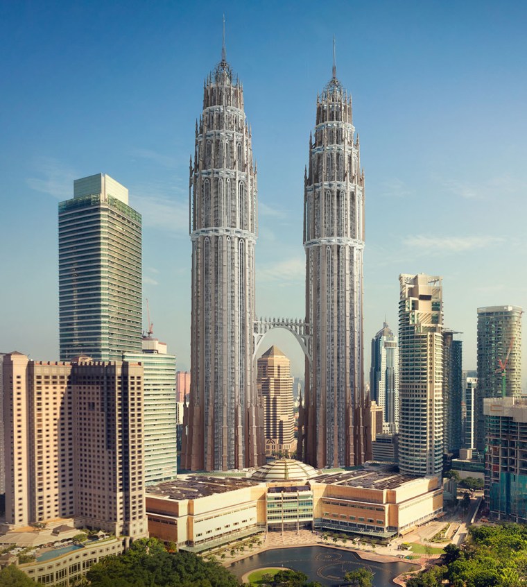Image: Petronas towers in Gothic style