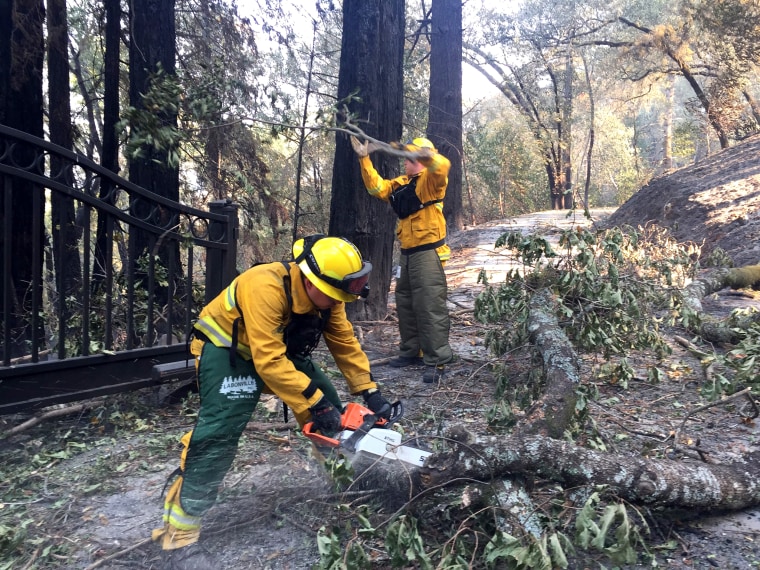 Image: Global insurance company AIG dispatched crews from their "Wildfire Protection Unit"