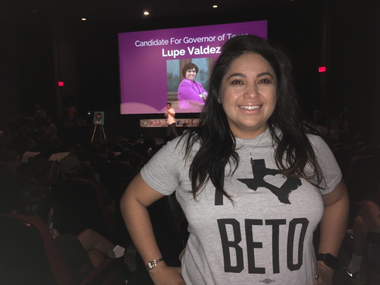 Rosario Doyle, 26, of Austin, Texas, at a town hall last month held to introduce Democratic candidates to young Latinos.