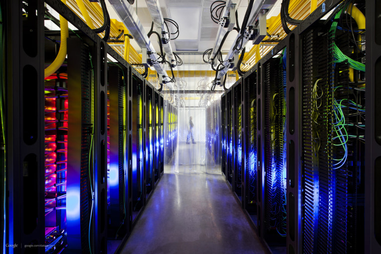 Image: A Google campus-network room at a data center in Council Bluffs, Iowa.