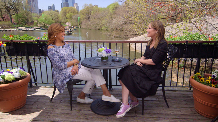 Hoda and Savannah have a candid conversation about motherhood at the Loeb Boathouse in Central Park.
