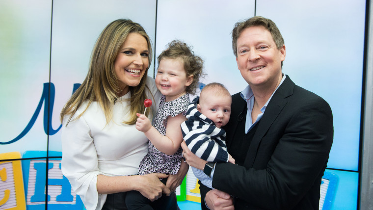 Savannah Guthrie with her family in the Orange Room.