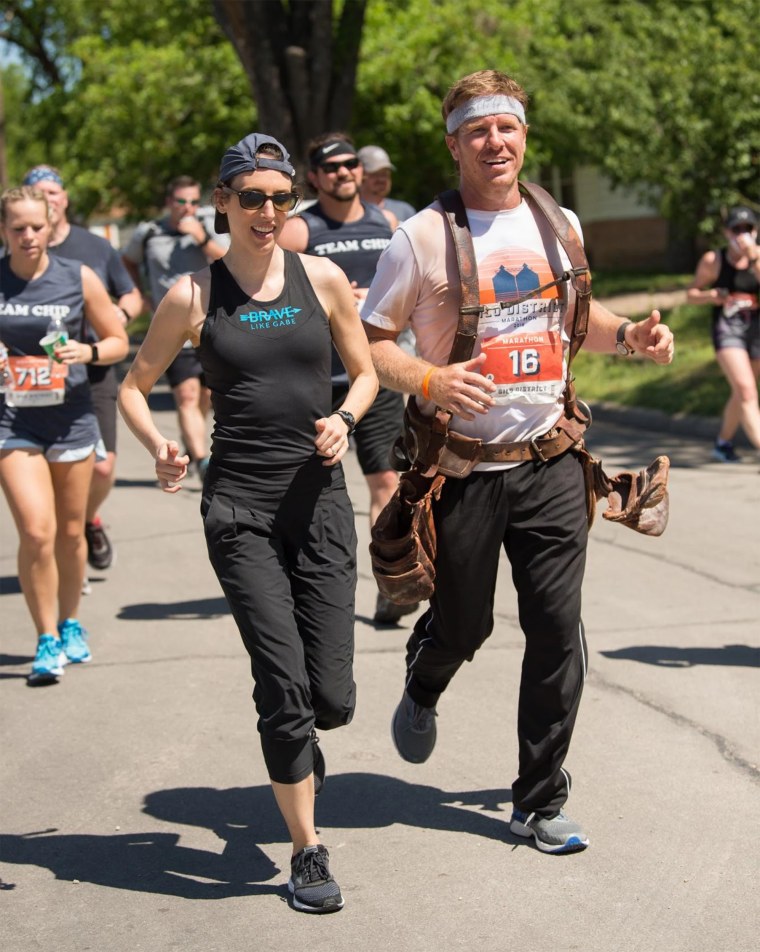 Chip Gaines running the Silo District Marathon