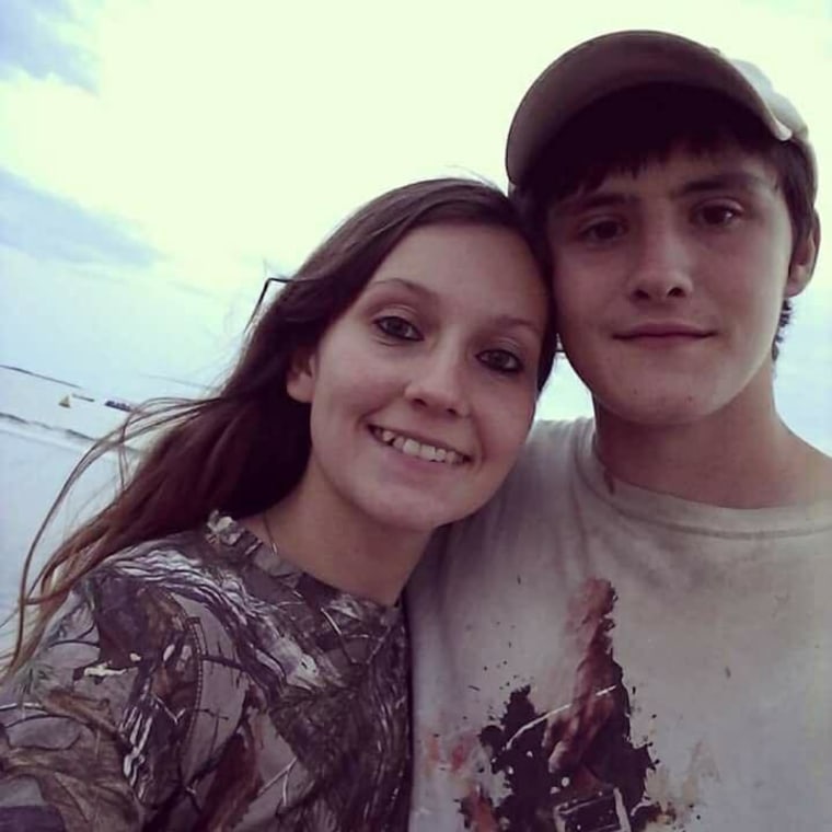 Austin Colson, right, with his girlfriend Katie Grizzaffi.