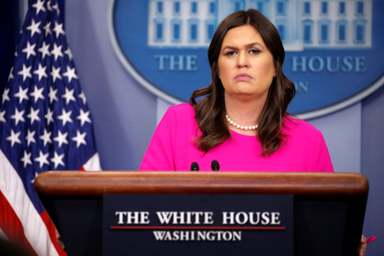 Image: U.S. White House Press Secretary Sarah Huckabee Sanders holds the daily briefing at the White House in Washington
