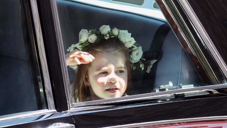 Princess Charlotte arrives at royal wedding