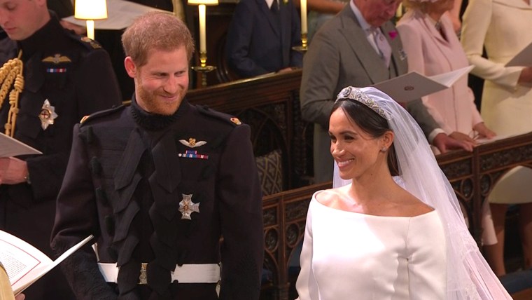 They exchanged loving glances throughout the ceremony.