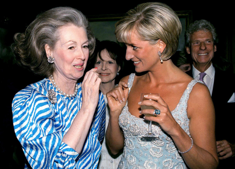 Princess Diana wearing aquamarine ring Duchess Meghan wore on wedding day