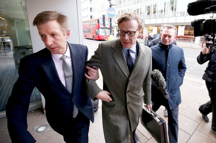 Image: Alexander Nix, CEO of Cambridge Analytica arrives at the offices of Cambridge Analytica in central London