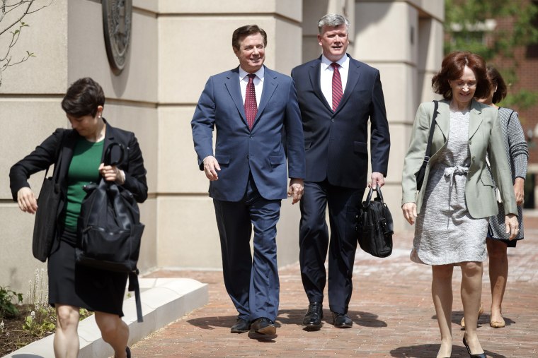 Image: Former Trump campaign manager Paul Manafort attends a motion hearing at the US District Court in Alexandria, Virginia.