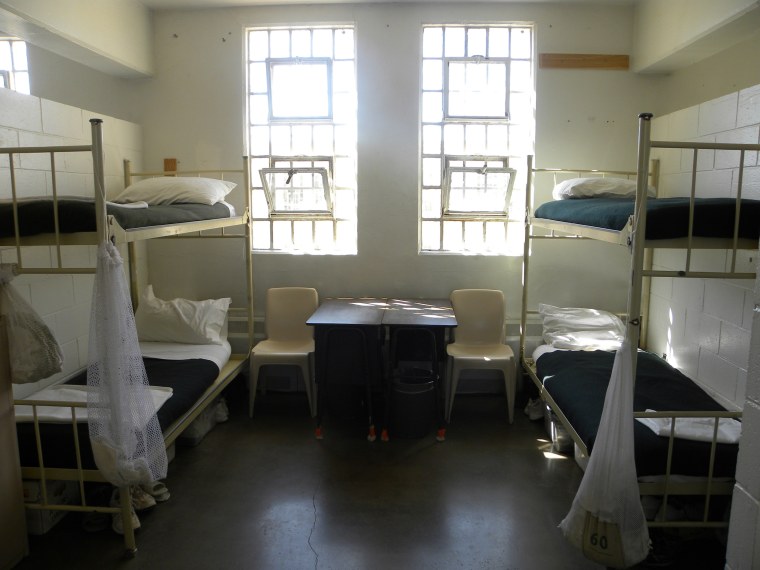 Image: A four-man cell at the Englewood Federal Correctional Institution in Littleton, Colorado