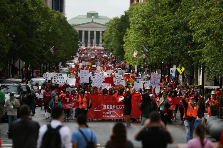 North Carolina teachers rally in Raleigh for raises, funding