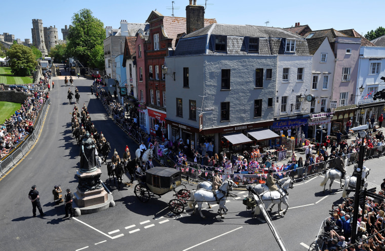 Image: A carriage takes part in rehearsals for the wedding of Britain's Prince Harry and Meghan Markle in Windsor