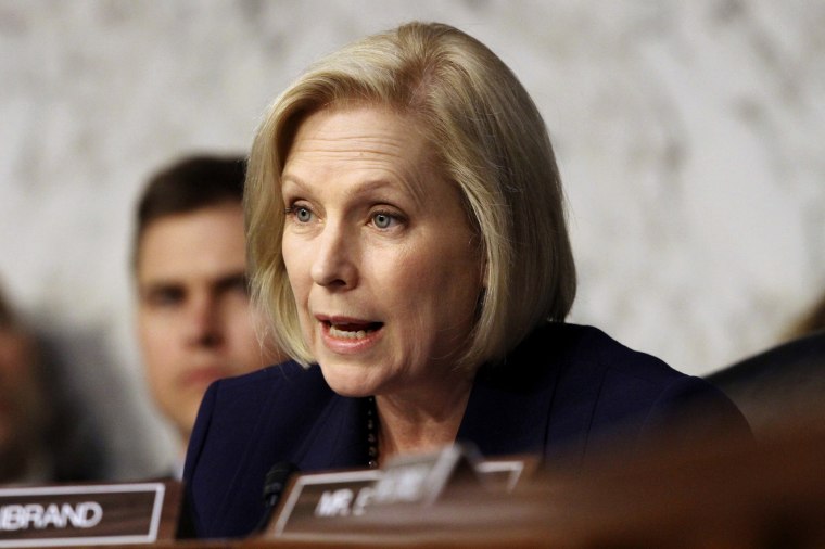 Image: Kirsten Gillibrand during a Senate Armed Services Committee hearing