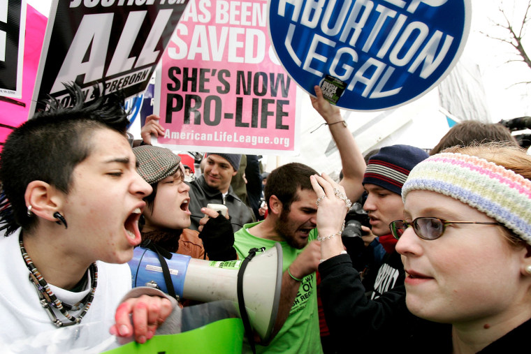 Image: Pro-Life And Pro-Choice Activisits Mark The 33rd Anniversary Of Roe v. Wade