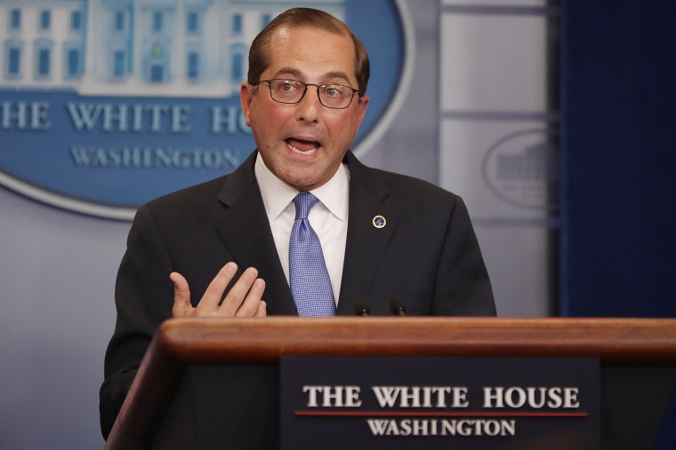 Image: Health And Human Services Secretary Alex Azar Speaks To The Press At The White House Press Briefing