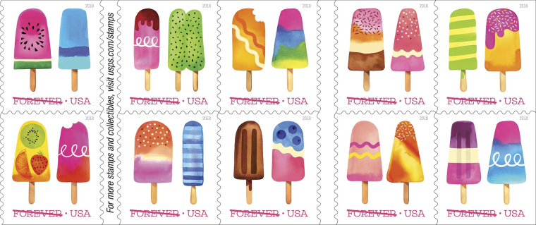 Frozen Treats scratch-and-sniff stamp