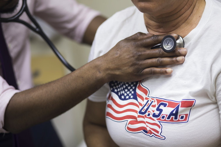 Image: A patient receives care at El Nuevo San Juan Health Center