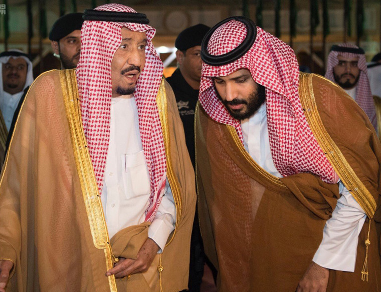 Image: King Salman bin Abdulaziz Al Saud and Crown Prince Mohammed bin Salman