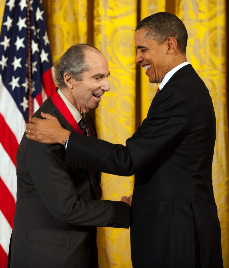 Image: Philip Roth and Barack Obama