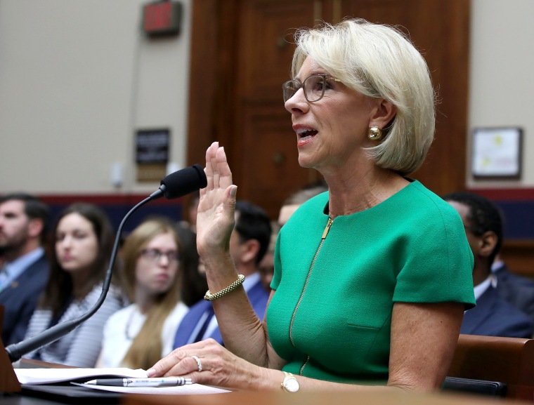 Image: Education Secretary Betsy DeVos Testifies To House Education Committee On Department's Priorities