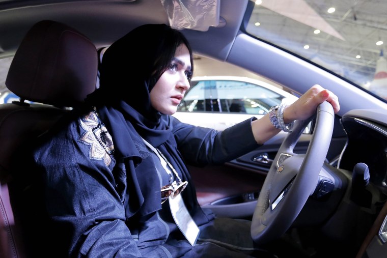 Image: Saudi woman in a car
