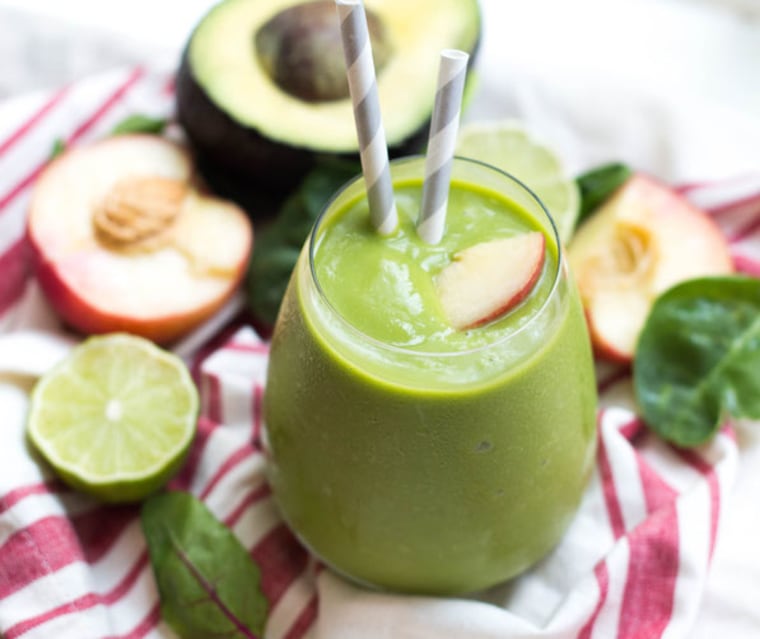 Green Avocado Peach Smoothie