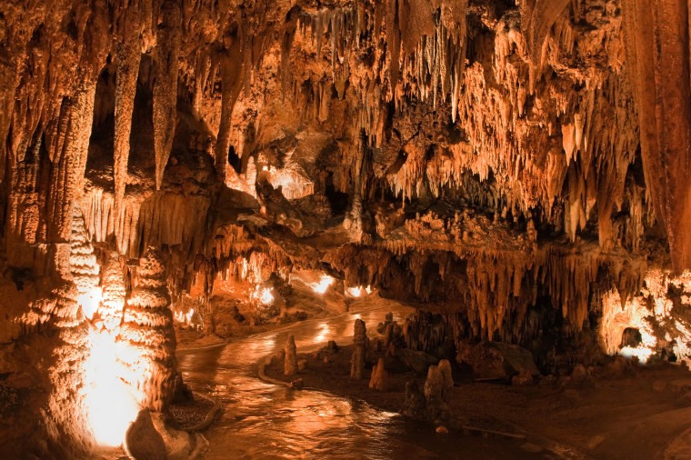 Cavern Path with stalactites