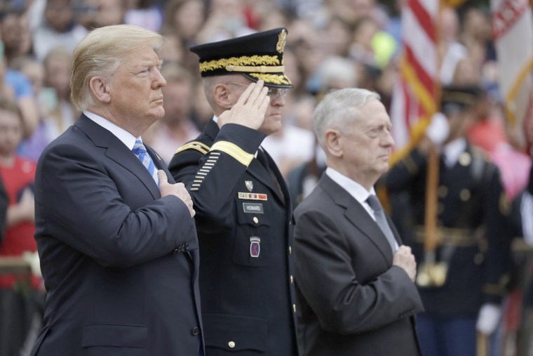 Image: President Donald Trump participates in a wreath laying ceremony at the Tomb of the Unknown Solider at Arlington National Cemetery, Monday, May 28, 2018, in Arlington, Virginia.