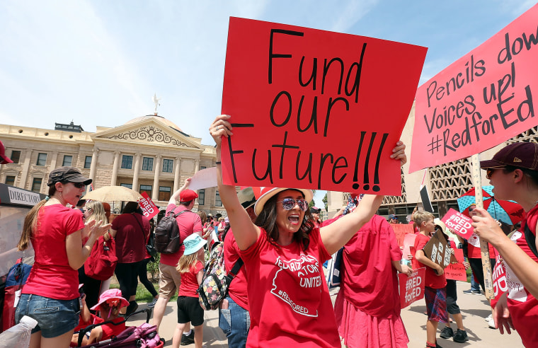 Image: Arizona Teachers Go On Strike And March To State Capitol