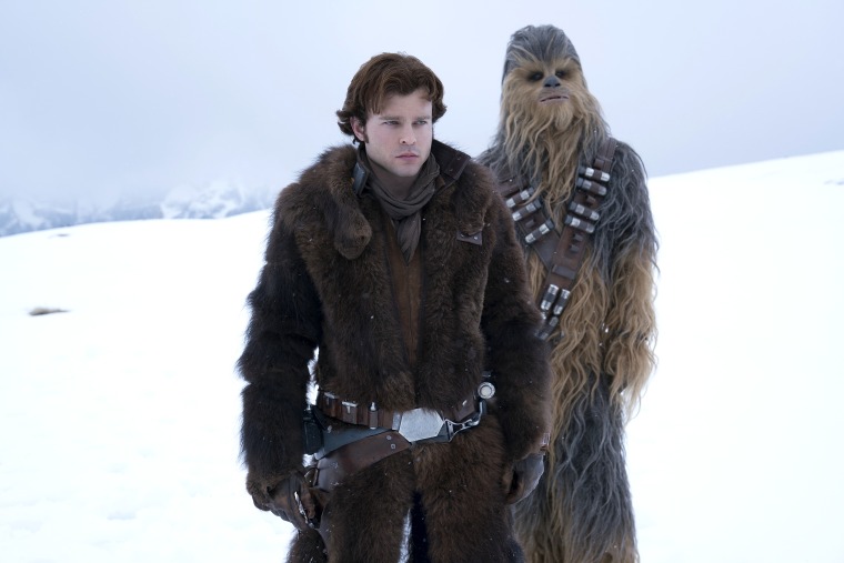 Image: Alden Ehrenreich is Han Solo and Joonas Suotamo is Chewbacca in Solo: A Star Wars Story.
