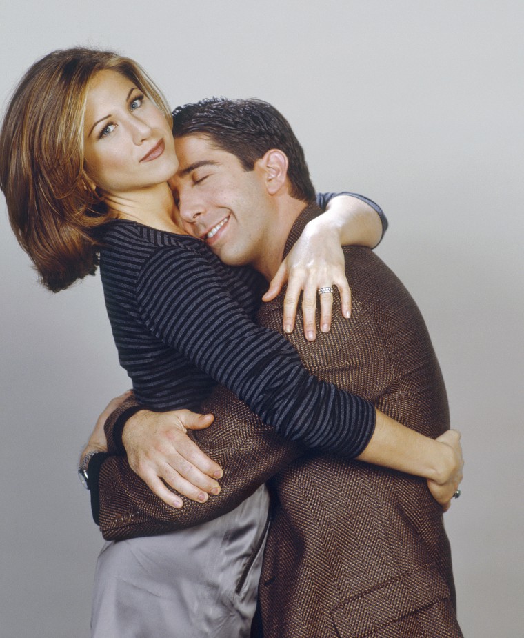 Jennifer Aniston and David Schwimmer on "Friends"