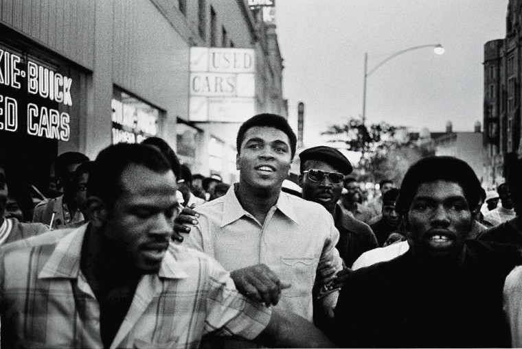 Image: Muhammad Ali walks through New York with members of the Black Panther Party in 1970.