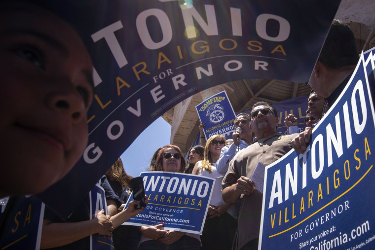 Image: California Gubernatorial Candidate Antonio Villaraigosa Campaigns In Los Angeles Ahead Of Tuesday's Primary