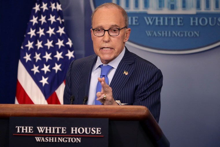 Image: National Economic Council Director Larry Kudlow Holds Press Briefing On G7 Summit In Canada