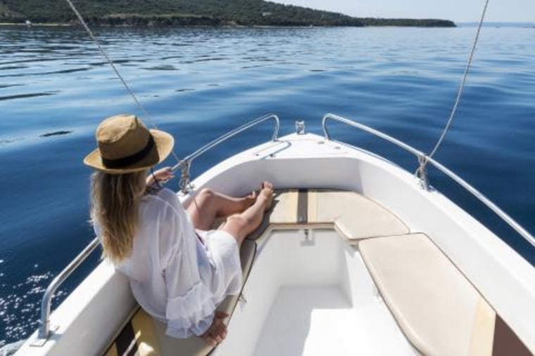 Woman on a boat