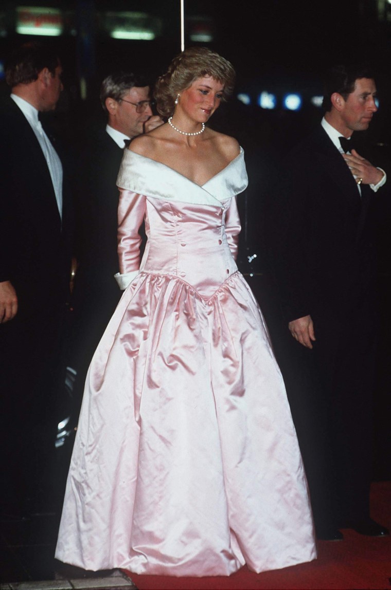 Princess Diana wore the striking gown to a gala in 1987.