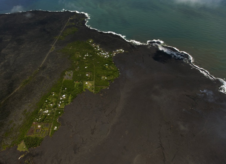 Image: Fresh lava covers most of the Kapoho area from the the Kilauea volcano eruption