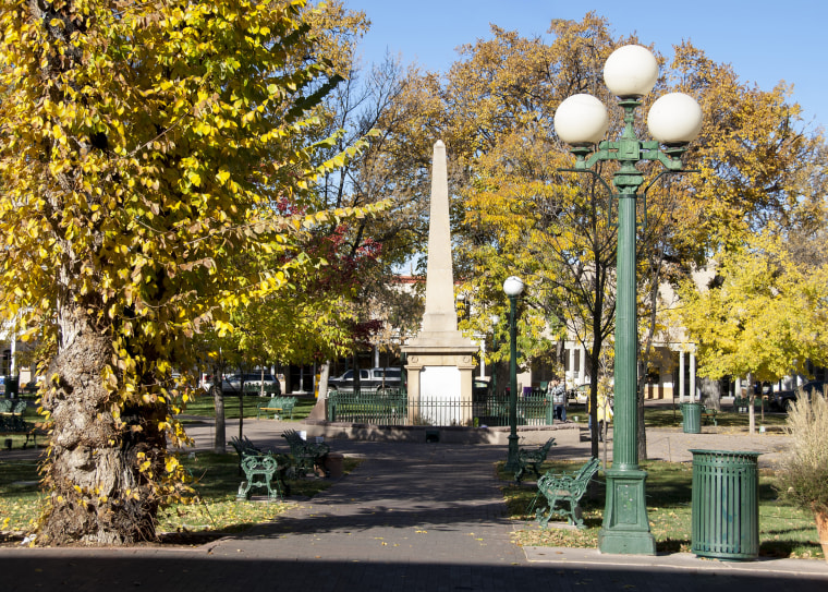 Santa Fe Plaza In Fall