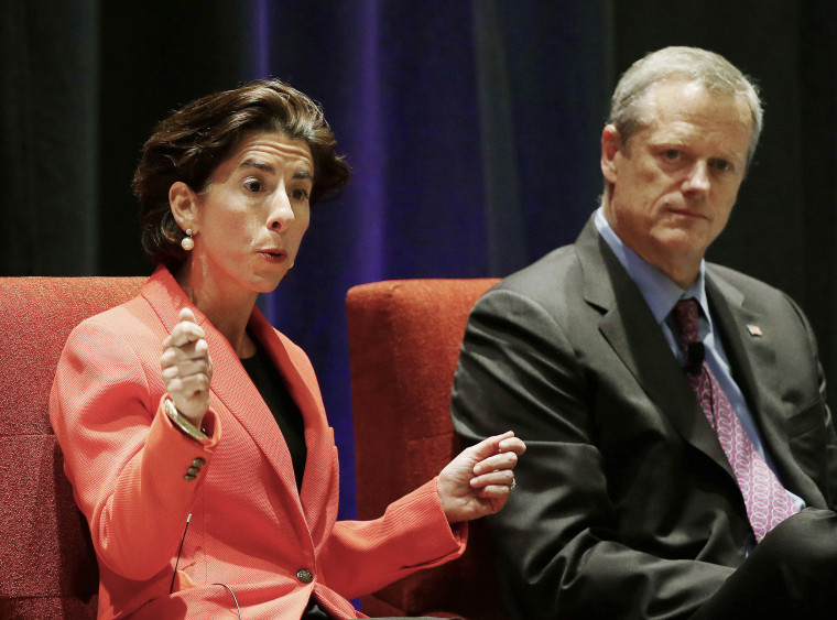 Image: Gina Raimondo, Charlie Baker